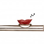 Red Lips with Flute